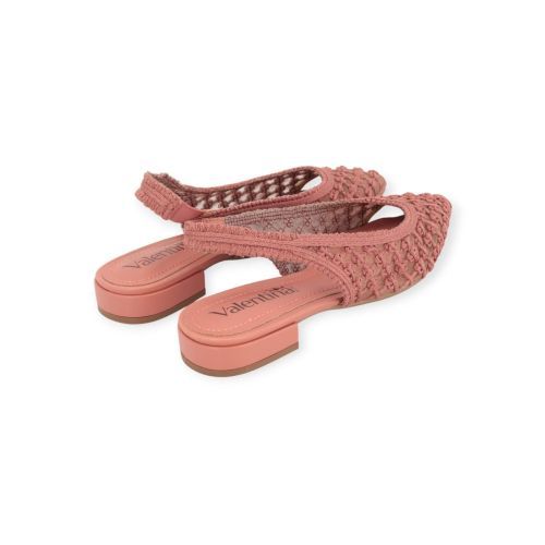 Valentina ballerina in roze geweven leer voor dames. Valentina ballerina in roze geweven leer voor dames.