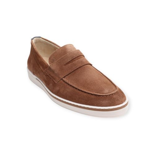 Van Bommel Bora 04.02 mocassin voor heren in lichtbruin suède.