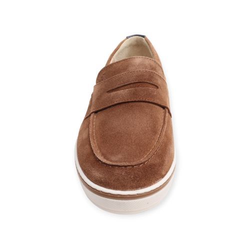 Van Bommel Bora 04.02 mocassin voor heren in lichtbruin suède.