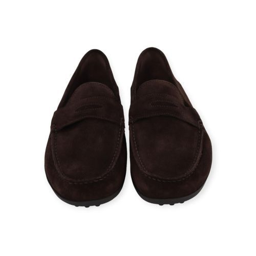 Van Bommel Borga 01.00 mocassin in bruin suède leer voor heren.