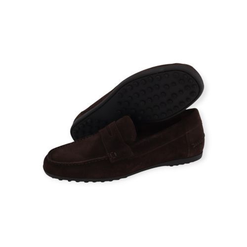 Van Bommel Borga 01.00 mocassin in bruin suède leer voor heren.