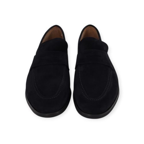 Van Bommel Reda 02.03 heren mocassin in blauw suede.