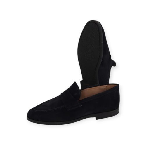 Van Bommel Reda 02.03 heren mocassin in blauw suede.