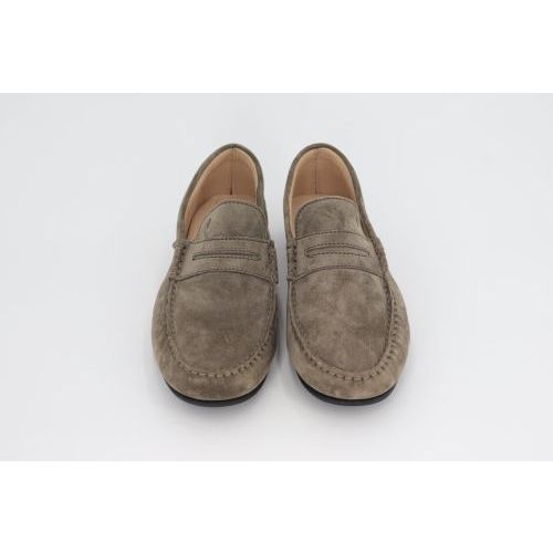 Van Bommel heren mocassin / loafer groen suede leer.