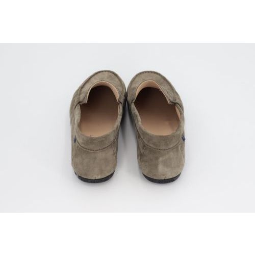 Van Bommel heren mocassin / loafer groen suede leer.