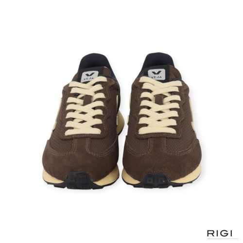 Veja Rio Branco II alveomesh in bruin suède, mesh  voor dames. 