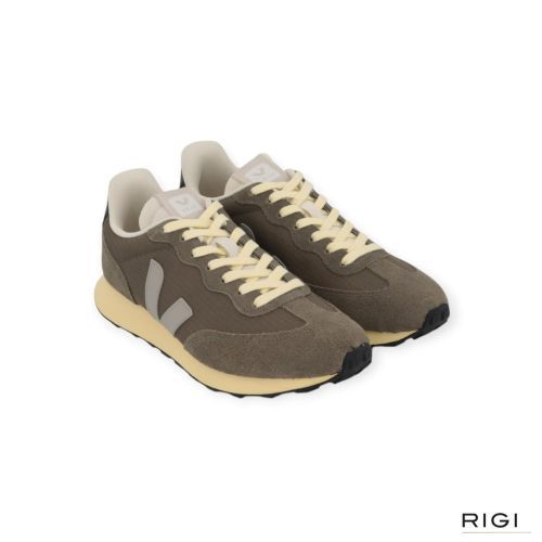 Veja Rio Branco II ripstop in kaki suède, leer voor heren. 