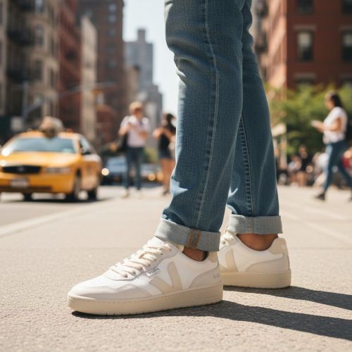 Veja V90 mesh in wit off wit voor dames en heren (unisex). Veja V90 mesh in wit off wit voor dames en heren (unisex).