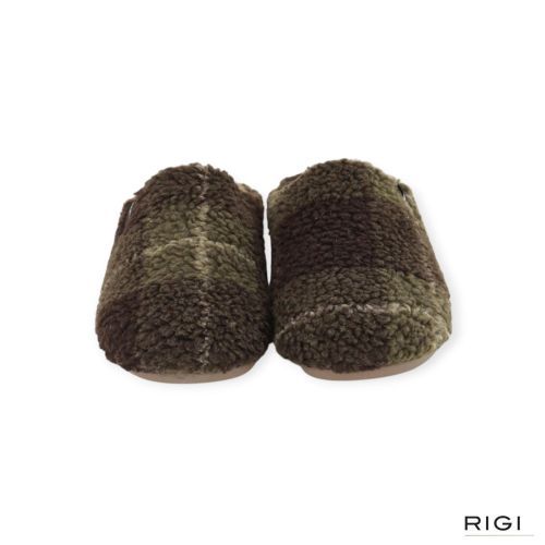 Verbenas Eagle Astun pantoffel in kaki wol voor heren. Verbenas Eagle Astun pantoffel in kaki wol voor heren.