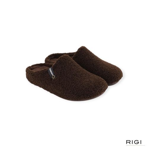 Verbenas Eagle Nairobi pantoffel in bruin wol voor heren. 