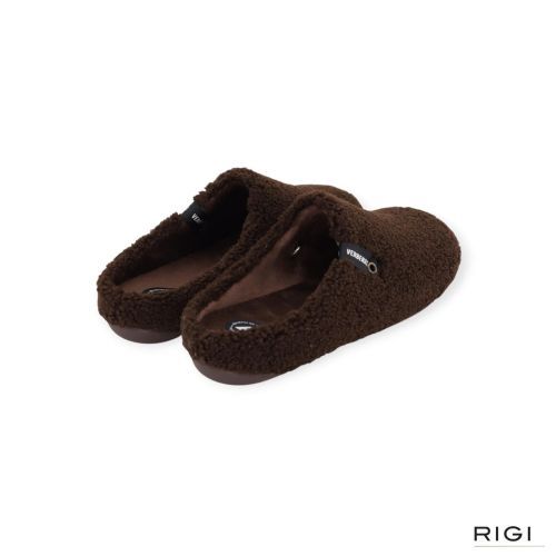 Verbenas Eagle Nairobi pantoffel in bruin wol voor heren. 