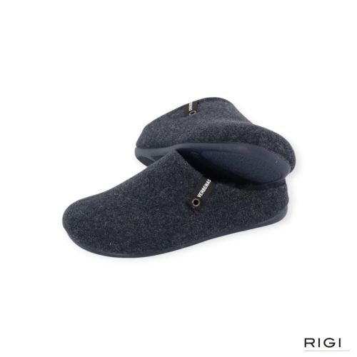 Verbenas Eagle Picos pet tone pantoffel in blauw stof voor heren.