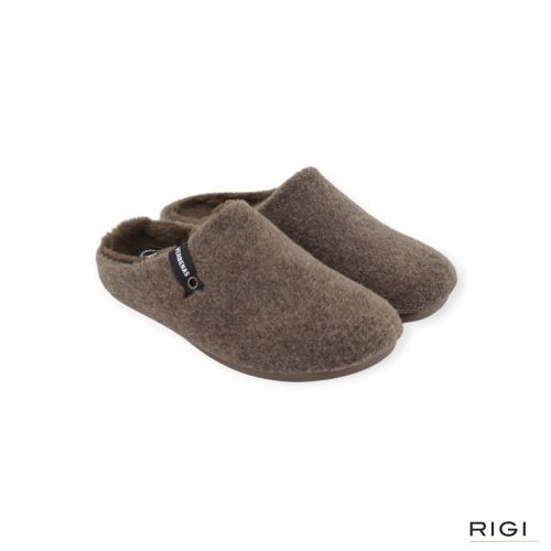 Verbenas Eagle Picos pet tone pantoffel in kaki stof voor heren.