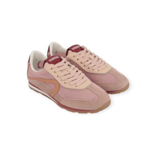 Verbenas Jamaica Herai dames sneaker in het roze met bordeaux leer.