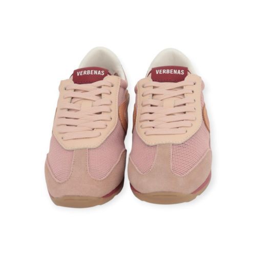 Verbenas Jamaica Herai dames sneaker in het roze met bordeaux leer.