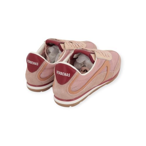 Verbenas Jamaica Herai dames sneaker in het roze met bordeaux leer.