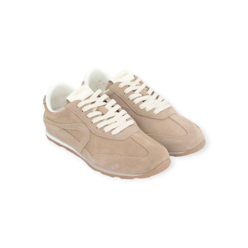 Verbenas Jamaica Serraje dames sneaker in beige suede.