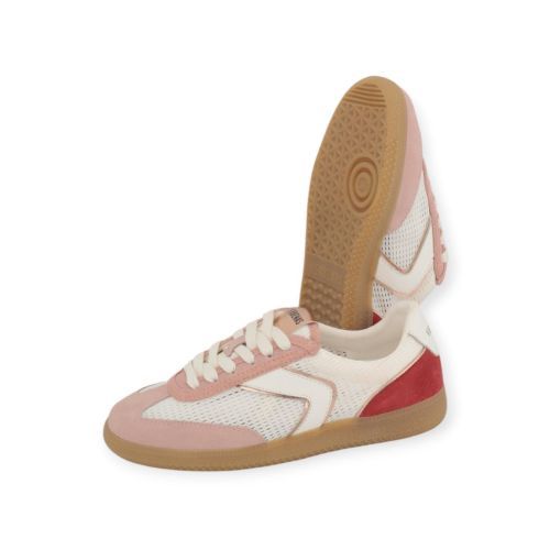 Verbenas Sound Senet dames sneaker in het roze met wit mesh leer.