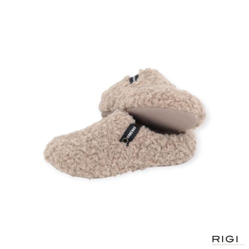 Verbenas York Curly pantoffel in camel wol voor dames. Verbenas York Curly pantoffel in camel wol voor dames.