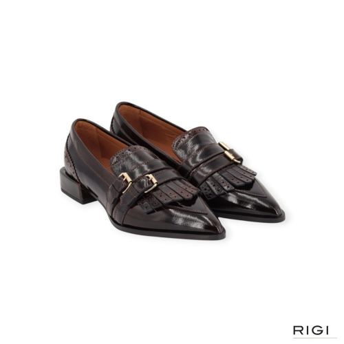 Via Vai Jazz Lucy mocassin voor dames in bruin lakleer. Via Vai Jazz Lucy mocassin voor dames in bruin lakleer.