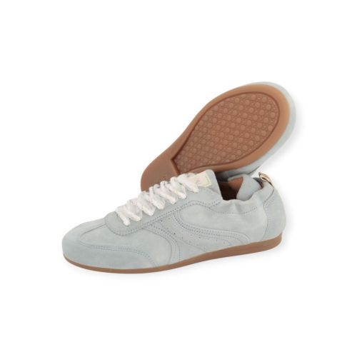 Via Vai June Haylee dames sneaker in licht blauw suede.