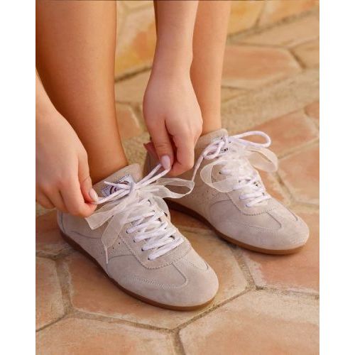 Via Vai June Haylee dames sneaker in zand suede.