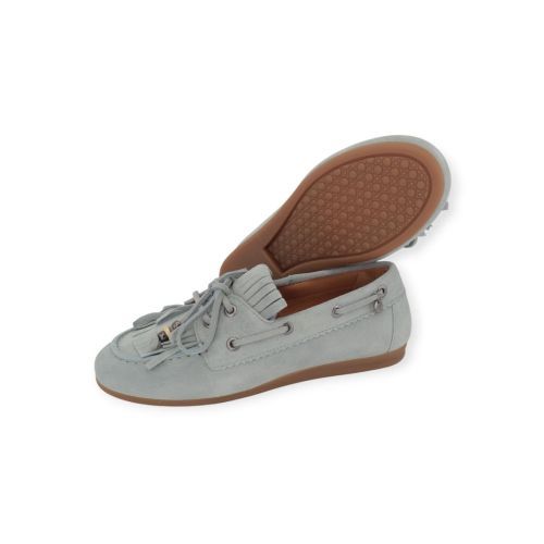 Via Vai June Loua mocassin in licht blauw suède voor dames. 