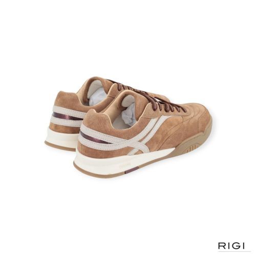 Via Vai Kris Dante sneaker in cognac suède voor dames. 