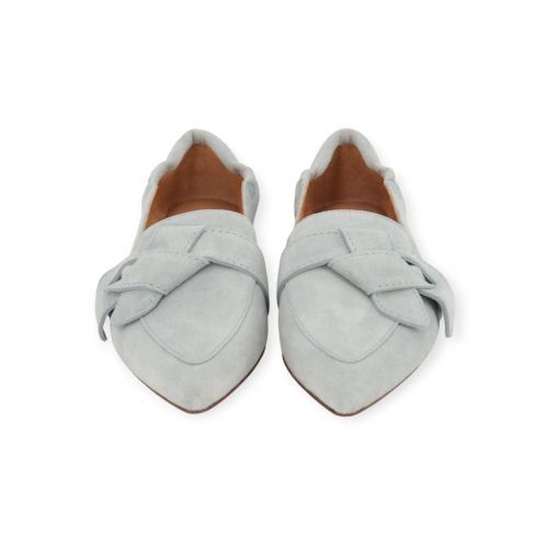 Via Vai Lola Rayne mocassin in lichtblauw suède voor dames.