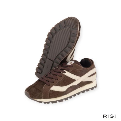 Via Vai Scott Demi sneaker in bruin ponyvel en offwit leer voor dames. Via Vai Scott Demi sneaker in bruin ponyvel en offwit leer voor dames.