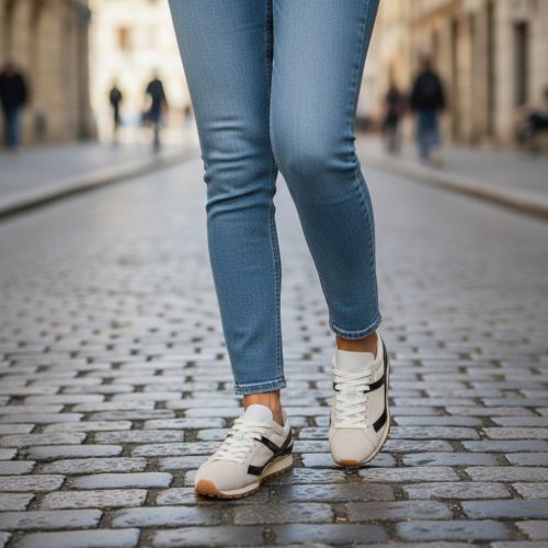 Via Vai Scott Nala dames sneaker in het licht grijs suede en zwart.