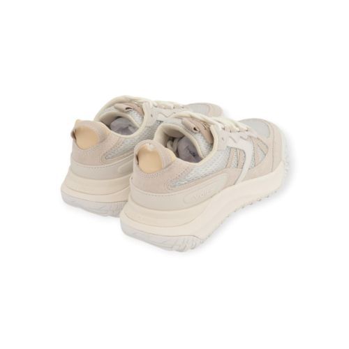 Voile Blanche Club Act sneaker voor dames in off wit suède mesh. 