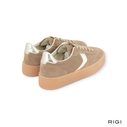 Voile Blanche Mind 02 sneaker in lichtbruin suède voor dames. Voile Blanche Mind 02 sneaker in lichtbruin suède voor dames.