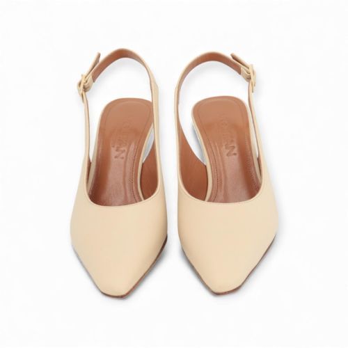Voltan dames pump LV318 slingback in ‘panna’ ecru leer. Voltan dames pump LV318 slingback in ‘panna’ ecru leer.