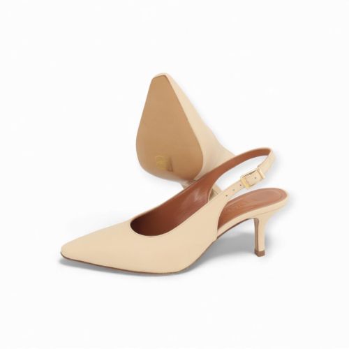 Voltan dames pump LV318 slingback in ‘panna’ ecru leer. Voltan dames pump LV318 slingback in ‘panna’ ecru leer.