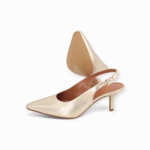Voltan dames pump LV318 slingback in ‘platino’ goudleer. Voltan dames pump LV318 slingback in ‘platino’ goudleer.
