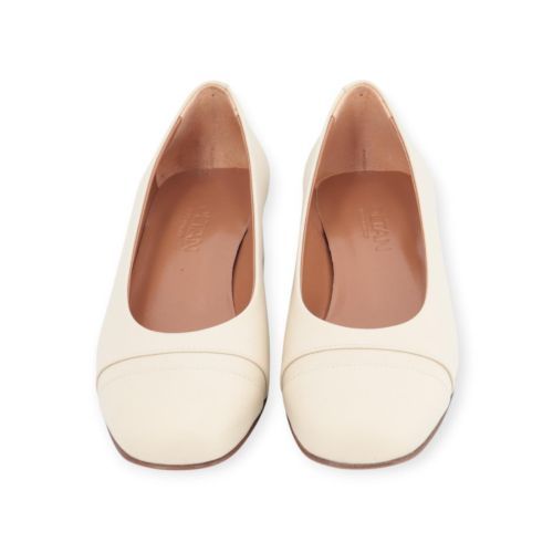 Voltan LV511 ballerina in ecru leer