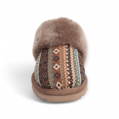 Warmbat Pantoffel Taupe dames (Collie Women Print Mud CLL324655 - Collie Women Print Mud CLL3246) - Rigi