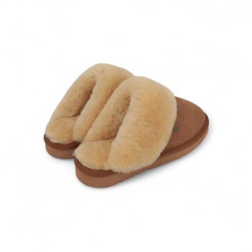 Warmbat Pantoffel Cognac dames (Flurry FLS321025-53 - Flurry FLS321025-53) - Rigi