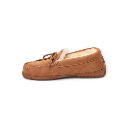 Warmbat dames pantoffel in cognac suede met wol Koala