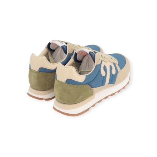 Wushu Ruyi Art Club 62 in blauw nylon met zand suède voor heren.