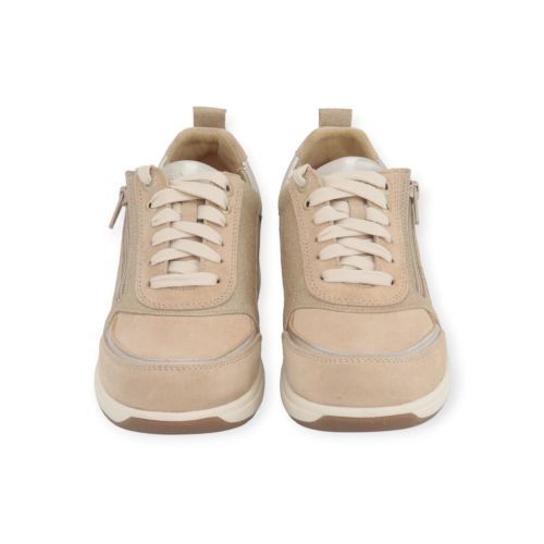 Xsensible Valletta sneaker in zand suède voor dames.