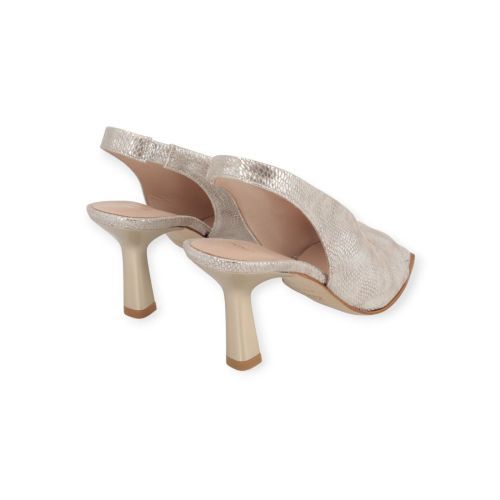 Zinda 1732 sandaal in goud shining snake leer voor dames. 