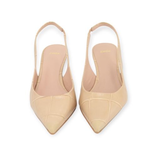 Zinda 2748 pump dames in beige crocco leer.