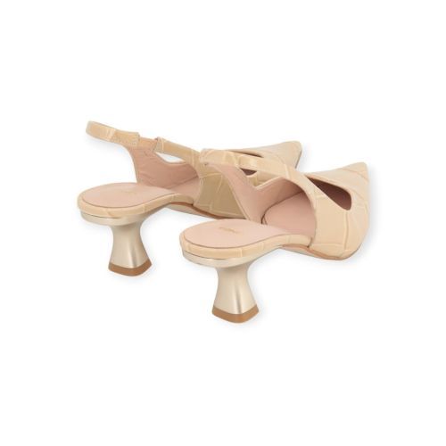 Zinda 2748 pump dames in beige crocco leer.