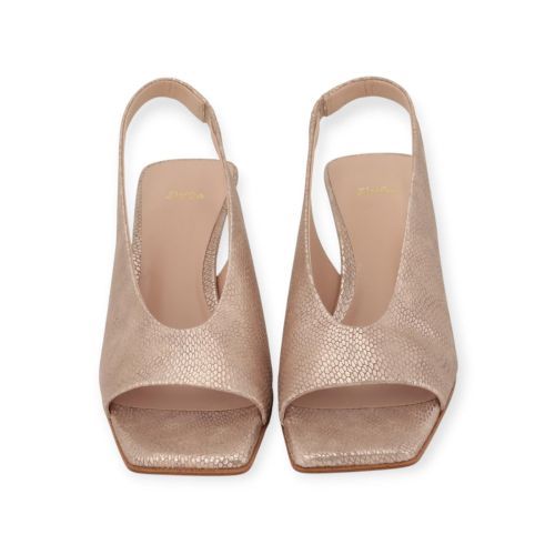 Zinda 3158 sandaal in rosé shining crocco leer voor dames. 