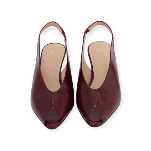 Zinda 3415 dames sleehak sandaal in het bordeaux lak. Zinda 3415 dames sleehak sandaal in het bordeaux lak.