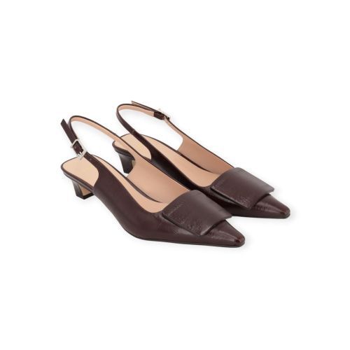 Zinda 3427 dames pump in bruin crocco leer.