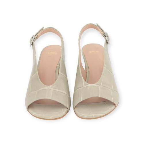 Zinda 3517 dames sandaal in licht groen crocco. 