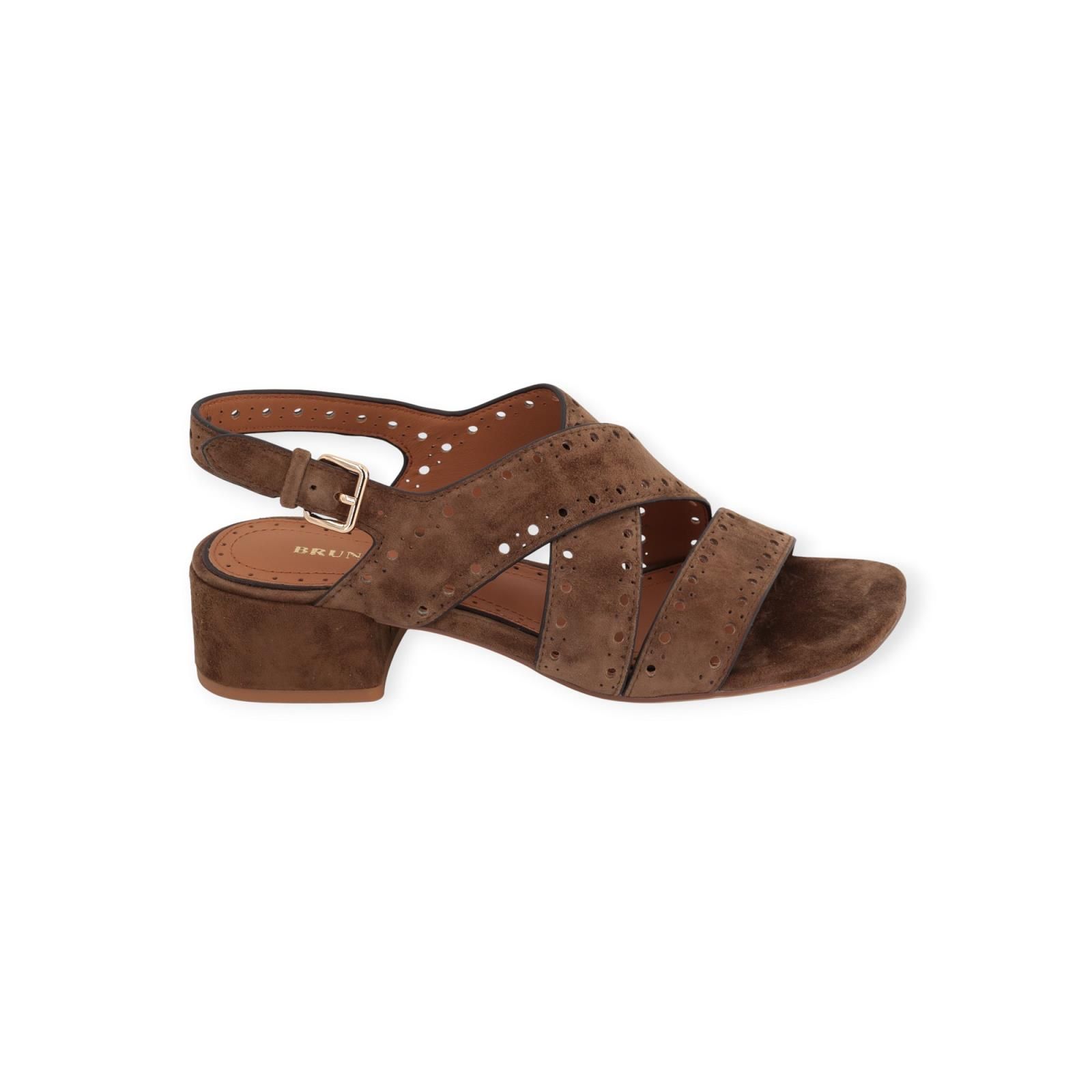 Bruno Premi 4203 dames sandaal in bruin suede leer. Bruno Premi 4203 dames sandaal in bruin suede leer.